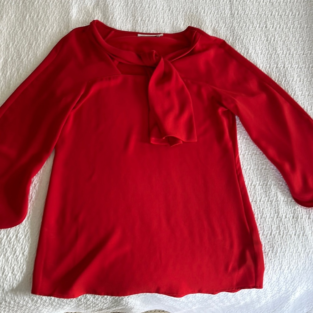 Anne Fontaine Red Silk blouse , size 40 (euro).